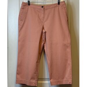 Tommy Bahama Capri Pants Women Sz 10 Coral Outdoors Camping Garden Mature Pocket